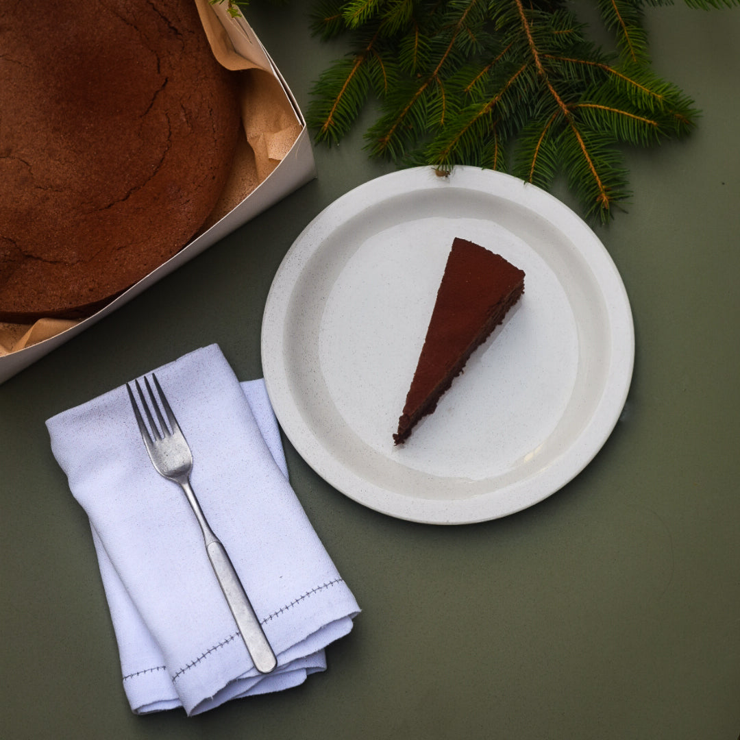 Torta Caprese With Chantilly Cream & Cherries